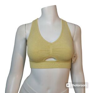 Offline by Aerie Sports Bra Womens XS Yellow Mustard Tank Top Active Casual